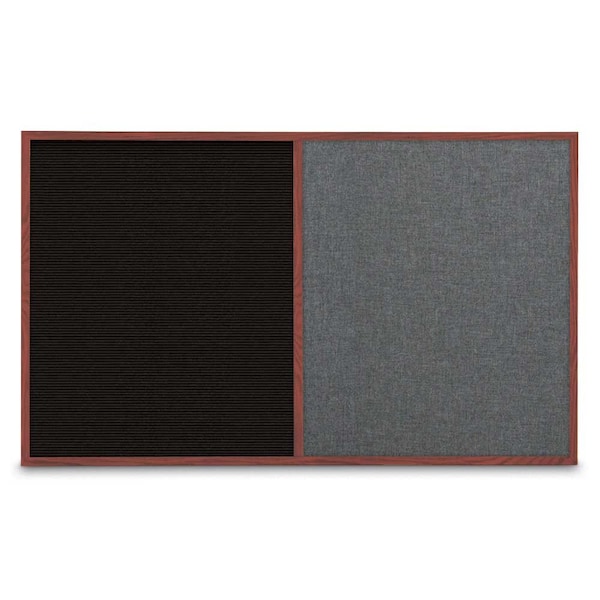 United Visual Products Enclosed Corkboard, 1 Door, 18"x24", 4" Fra, UV3400-SATIN-COBACC UV3400-SATIN-COBACC - main